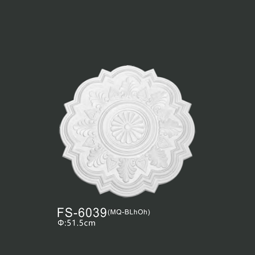 FS-6039 PU one-piece ceiling medallion for chandelier and ceiling decoration