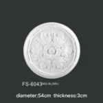 FS-6043 PU one-piece ceiling medallion for chandelier and ceiling decoration