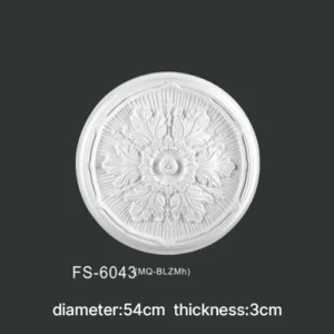 FS-6043 PU one-piece ceiling medallion for chandelier and ceiling decoration