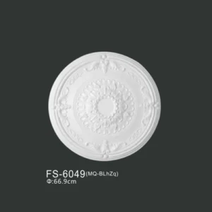 FS-6049 PU one-piece ceiling medallion for chandelier and ceiling decoration