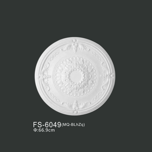 FS-6049 PU one-piece ceiling medallion for chandelier and ceiling decoration