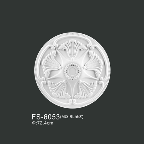FS-6053 PU one-piece ceiling medallion for chandelier and ceiling decoration