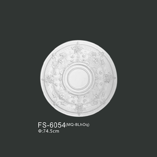 FS-6054 PU one-piece ceiling medallion for chandelier and ceiling decoration