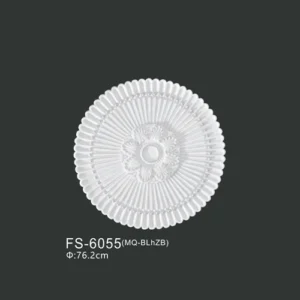 FS-6055 PU one-piece ceiling medallion for chandelier and ceiling decoration
