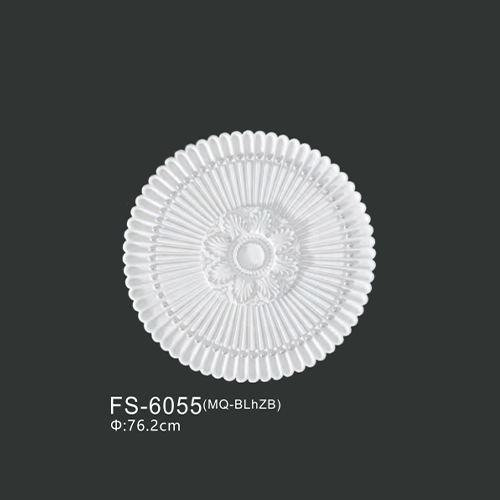 FS-6055 PU one-piece ceiling medallion for chandelier and ceiling decoration