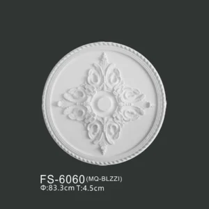 FS-6060 PU one-piece ceiling medallion for chandelier and ceiling decoration