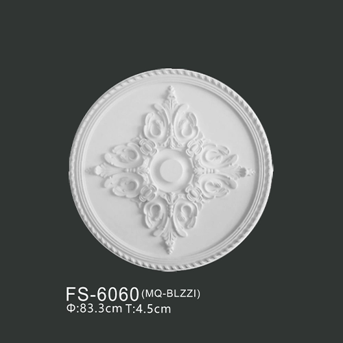 FS-6060 PU one-piece ceiling medallion for chandelier and ceiling decoration