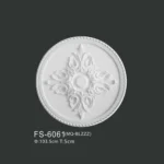 FS-6061 PU one-piece ceiling medallion for chandelier and ceiling decoration