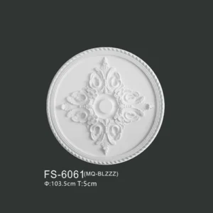 FS-6061 PU one-piece ceiling medallion for chandelier and ceiling decoration