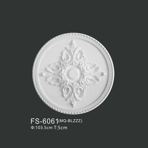 FS-6061 PU one-piece ceiling medallion for chandelier and ceiling decoration