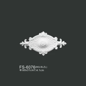 FS-6076 PU one-piece ceiling medallion for chandelier and ceiling decoration