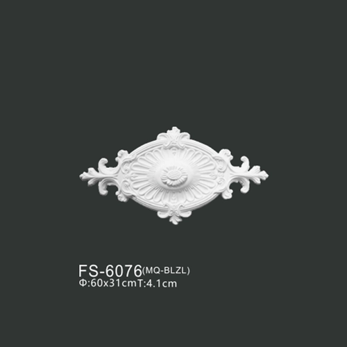 FS-6076 PU one-piece ceiling medallion for chandelier and ceiling decoration