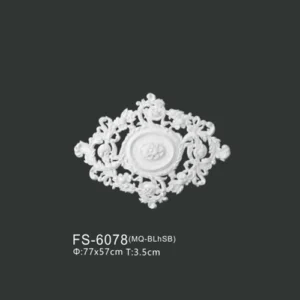 FS-6078 PU one-piece ceiling medallion for chandelier and ceiling decoration