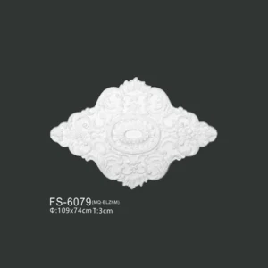 FS-6079 PU one-piece ceiling medallion for chandelier and ceiling decoration