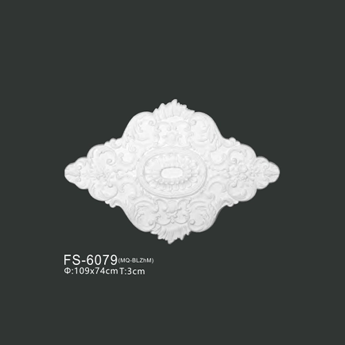 FS-6079 PU one-piece ceiling medallion for chandelier and ceiling decoration