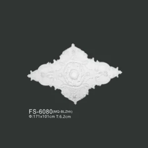 FS-6080 PU one-piece ceiling medallion for chandelier and ceiling decoration