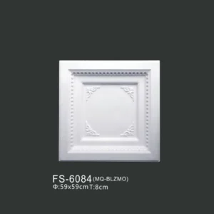 FS-6084 PU one-piece ceiling medallion for chandelier and ceiling decoration