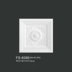 FS-6086 PU one-piece ceiling medallion for chandelier and ceiling decoration