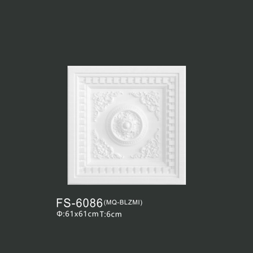 FS-6086 PU one-piece ceiling medallion for chandelier and ceiling decoration