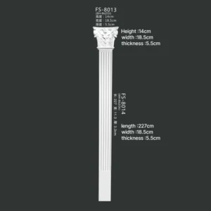 FS-8013 PU door surround moulding for interior doorway decoration