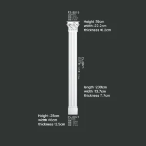 FS-8019 PU door surround moulding for interior doorway decoration