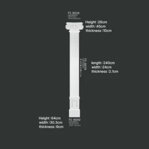 FS-8038 PU door surround moulding for interior doorway decoration
