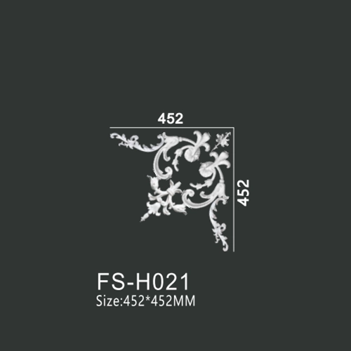 FS-H021 PU combination corner ornament for wall frame decoration