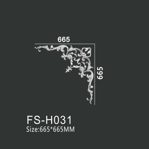 FS-H031 PU combination corner ornament for wall frame decoration