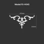 FS-H045 PU combination center ornament for wall and ceiling decoration