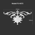 FS-H072 PU combination center ornament for wall and ceiling decoration