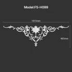 FS-H099 PU combination center ornament for wall and ceiling decoration