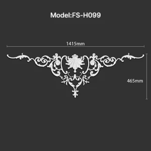 FS-H099 PU combination center ornament for wall and ceiling decoration