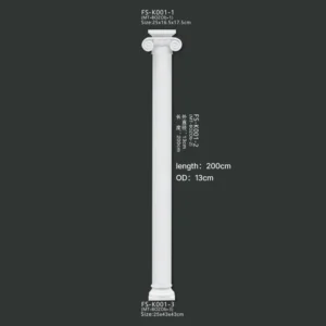 FS-K001 PU Roman column for interior architectural decoration