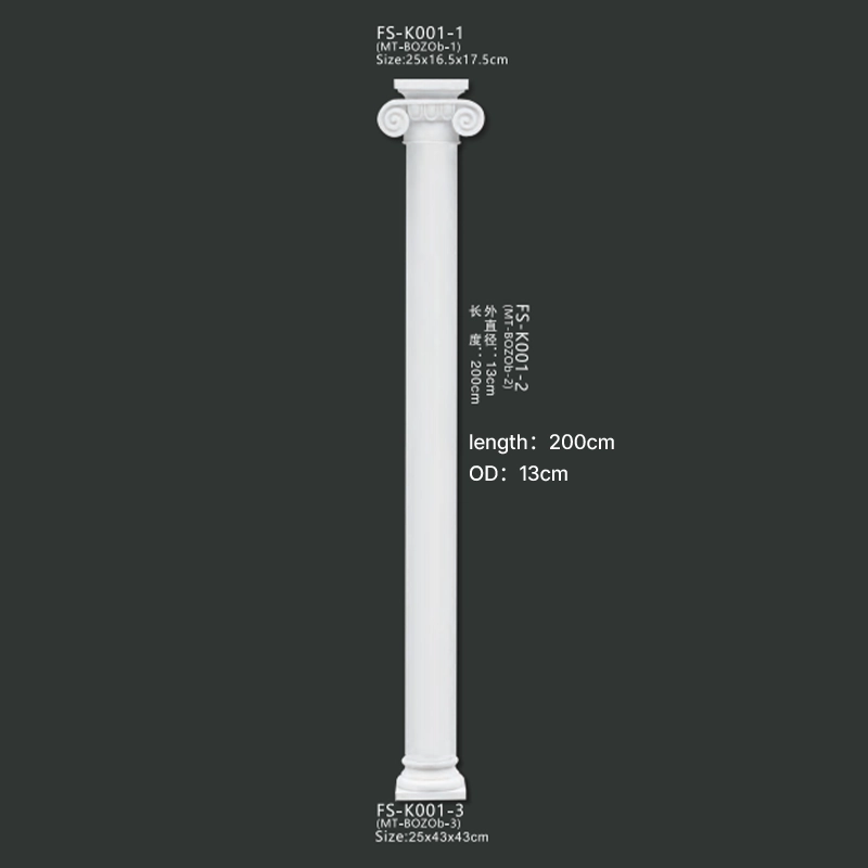 FS-K001 PU Roman column for interior architectural decoration