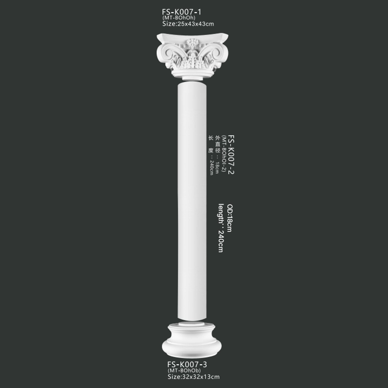 FS-K007 PU Roman column for interior architectural decoration
