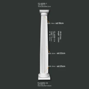 FS-K008 1 3A PU Roman column for interior architectural decoration