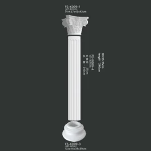 FS-K009-1 PU Roman column for interior architectural decoration