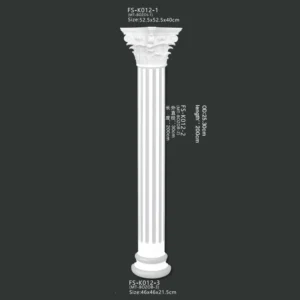 FS-K012 PU Roman column for interior architectural decoration