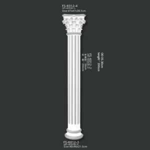 FS-K012-4 PU Roman column for interior architectural decoration