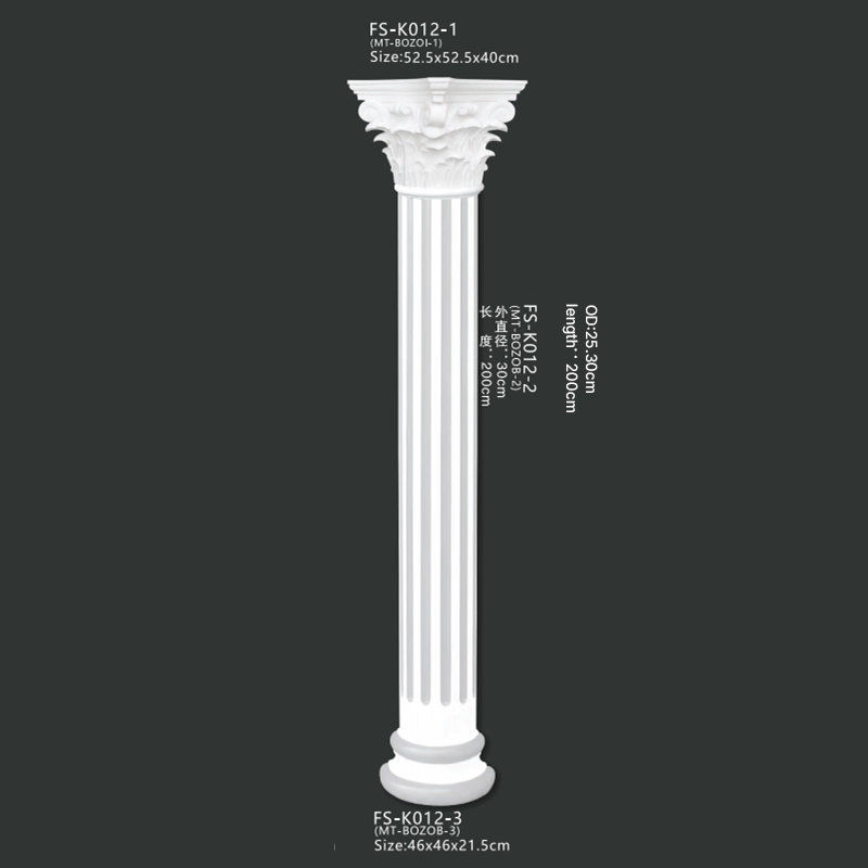 FS-K012 PU Roman column for interior architectural decoration