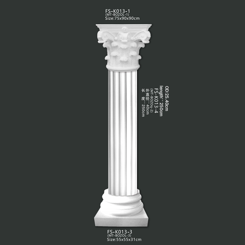 FS-K013-1 PU Roman column for interior architectural decoration