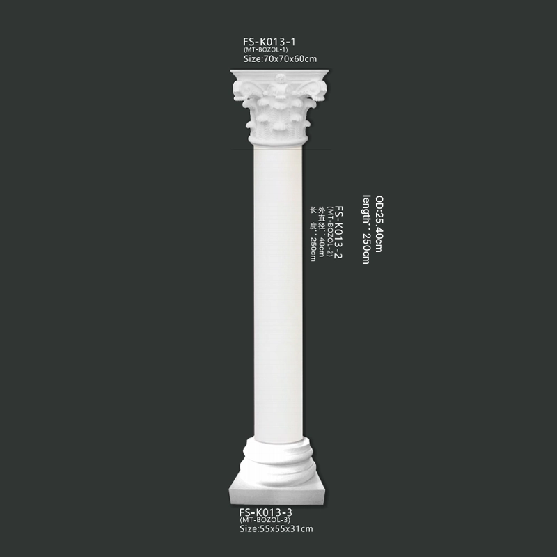 FS-K013 PU Roman column for interior architectural decoration