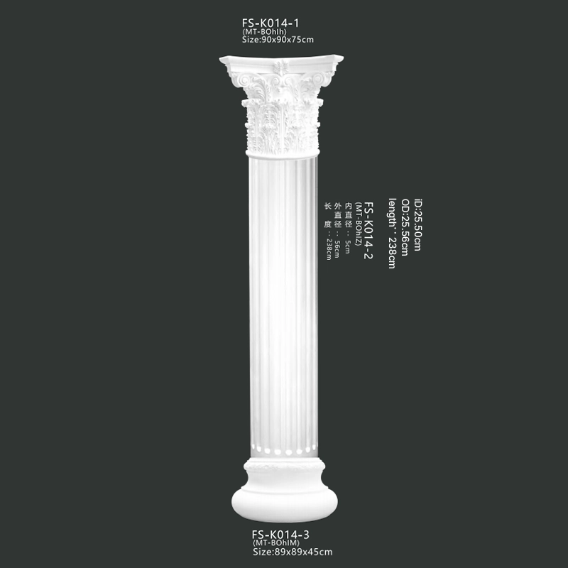 FS-K014-1 PU Roman column for interior architectural decoration