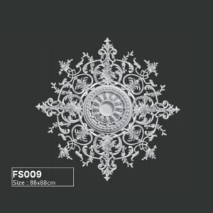 FS009 PU French decorative ceiling medallion for chandelier and ceiling decoration
