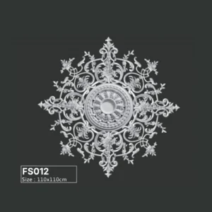 FS012 PU French decorative ceiling medallion for chandelier and ceiling decoration