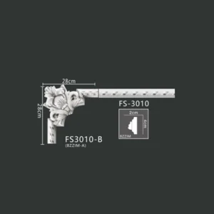 FS3010-B PU one-piece corner ornament for wall frame decoration