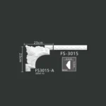 FS3015-A PU one-piece corner ornament for wall frame decoration