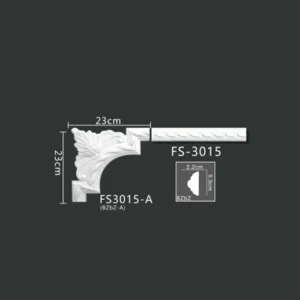 FS3015-A PU one-piece corner ornament for wall frame decoration