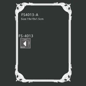 FS4013 PU one-piece corner ornament for wall frame decoration