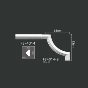FS4014-B PU one-piece corner ornament for wall frame decoration
